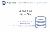 Lecture*23* 10/21/15yusanlin.com/cmpsc431w/files/slides/cmpsc431w_lec... · RDBMS*v.s. NoSQL* RDBMS) • Structured*and*organized*data* • Structured*query*language* (SQL) • Dataand*its*relaonships*are*