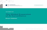 The Global Expansion of AI Surveillance · platforms (fifty-six countries), facial recognition systems (sixty-four countries), and smart policing (fifty-two countries). • China