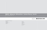 MIC Alarm-Washer Interface Unit - resource.boschsecurity.com · MIC Alarm-Washer Interface Unit | 3 Bosch Security Systems Installation Manual 2014.09 | 1.3 | F.01U.305.934 ... level