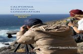 CALIFORNIA ECOLOGY AND CONSERVATION · California Ecology and Conservation is open to all University of California undergraduates in good standing at their home campus who have at
