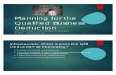Planning for the Qualified Business Deduciton · Planning for the Qualified Business Deduction WHAT YOU NEED TO PLAN FOR BEFORE YEAR -END BY RICO J. DELODOVICI, EA Introduction: What