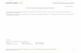 ASX announcement - Suncorp Group · ASX announcement Suncorp Group Ltd - ABN 66 145 290 124 – Level 28, 266 George Street, Brisbane Qld 4000 suncorpgroup.com.au 1 1 June 2017