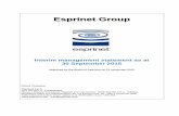 Esprinet Group - eMarket StorageEsprinet Group Interim management statement as at 30 September 2015 Approved by the Board of Directors on 12 November 2015 Parent Company: Esprinet