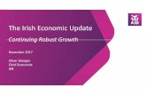 The Irish Economic Update - Allied Irish Banks...12.2% yoy nationally by Aug 2017. Dublin up 11.9%, with non-Dublin prices rising 12.6% yoy Rents have also rebounded strongly –now