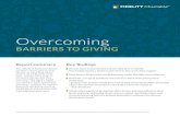 Overcoming Barriers to Giving - Fidelity Charitable · Overcoming Barriers to Giving. is based on a survey conducted June-July 2016 among 3,254 people who give to charity and who