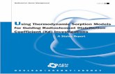 RadioactivUsing Thermodynamic Sorption Models for Guiding ... · Part 2 is the Status Report itself: “Using Thermodynamic Sorption Models for Guiding Radioelement Distribution Coefficient