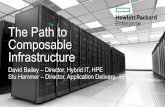 The Path to Composable Infrastructure · Self Service Infrastructure Private Cloud with Full Lifecycle Management IT Service Broker in a Hybrid Cloud Environment Increasing automation,