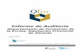 Informe de Auditoría - Diputacion Alicantegfw.diputacionalicante.es/repo/rec/672/19 Informe... · Alicante, el Departamento de Formación de la Diputación de Alicante está trabajando
