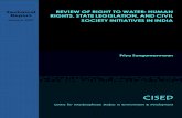 REVIEW OF RIGHT TO WATER: HUMAN RIGHTS, STATE … Rights...REVIEW OF RIGHT TO WATER: HUMAN RIGHTS, STATE LEGISLATION, AND CIVIL SOCIETY INITIATIVES IN INDIA Priya Sangameswaran Centre