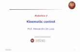 Prof. Alessandro De Luca - uniroma1.itdeluca/rob1_en/15_KinematicControl.pdf · features of kinematic control laws Simulink© block diagram desired reference trajectory: two types
