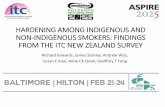 HARDENING AMONG INDIGENOUS AND NON-INDIGENOUS SMOKERS ... · HARDENING AMONG INDIGENOUS AND NON-INDIGENOUS SMOKERS: FINDINGS FROM THE ITC NEW ZEALAND SURVEY Richard Edwards, James