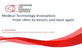 Medical Technology Innovation: From clinic to …...Medical Technology Innovation : From clinic to bench, and back again 1. About SERI 2. Medical Technology Innovation Why? How Examples