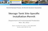 Storage Tank Site-Specific Installation Permitcrawler.dep.state.pa.us/.../PDG_StorageTanks_Presentation_28Nov2012.pdf · Storage Tank Site-Specific Installation Permit Department