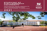 STUDYING AT STELLENBOSCH UNIVERSITY · 4.3.2 Stellenbosch University programme-specific requirements South Africa’s National Senior Certificate (NSC) no longer consists of subjects