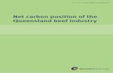 Net carbon position of the Queensland beef industry · across a broad range of soil types and climate zones. • management systems to minimise emissions per kilogram of beef produced