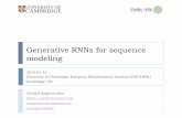Generative RNNs for sequence modeling · 2016-01-21 · }Krishnan, Shalit, and Sontag, “Deep Kalman Filters.” } Gregor et al., “DRAW.”} Kingma and Welling, “Auto-Encoding