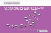 APPROPRIATE USE OF SILVER DRESSINGS IN WOUNDS · 2018-03-12 · Appropriate use of silver dressings in wounds. An expert working group consensus. London: Wounds International, 2012.