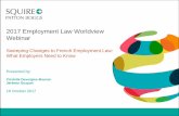 2017 Employment Law Worldview Webinar - Squire Patton Boggs · 2017-10-19 · 2017 Employment Law Worldview Webinar Sweeping Changes to French Employment Law: What Employers Need