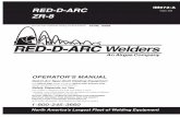IM672-A RED-D-ARC - Welding Machine Rentals, Welding ... Operators Manual.pdf · RED-D-ARC ZR-8 IM672-A August, 2002 Red-D-Arc Spec-Built Welding Equipment This RED-D-ARC welder is