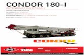 Condor 180-I Final · CONDOR 180-I EXTENDING MAN’S REACH VERSALIFT – Time Manufacturing 7601 Imperial Drive Waco, Texas 76712| 254-399-2100 | Ground to platform height Working