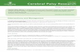 Cerebral Palsy Alliance - Interventions and Management · 2018-09-11 · Cerebral Palsy Alliance is delighted to bring you this free weekly bulletin of the latest published research