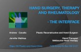Hand Surgery and Rheumatology - the interface · What is Hand Surgery? PRINCIPALS Painfree anaesthesia Minimally invasive incisions Consideration of Anatomy and Pathological processes