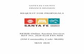 REQUEST FOR PROPOSALS · 2020-05-21 · RFP NO. 2020-0238-FIN/MM 4 I. ADVERTISEMENT SANTA FE COUNTY REQUEST FOR PROPOSALS ONLINE AUCTION SERVICES RFP NO. 2020-0238-FIN/MM Santa Fe