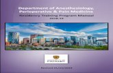 Department of Anesthesiology, Perioperative & Pain Medicine...Department of Anesthesiology, Perioperative & Pain Medicine . Residency Training Program Manual . 2018-19. Revised 01/23/2019