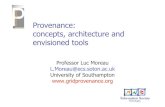 Provenance: concepts, architecture and envisioned tools€¦ · Provenance: concepts, architecture and envisioned tools Professor Luc Moreau L.Moreau@ecs.soton.ac.uk University of