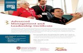 Advanced Management and Leadership Certificate€¦ · Leadership Certificate Achieve better career results and become a more productive contributor by building relationships, managing