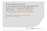 Productivity Commission Inquiry into Competition in the ...€¦ · Productivity Commission Inquiry into Competition in the Australian Financial System. Westpac Banking Corporation