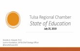Tulsa Regional Chamber State of Education Foundation, SVP & Chief Strategy Officer @danettehoward16. Goal 2025 Increase the proportion of Americans with high-quality postsecondary