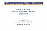ELECTIVE INFORMATION GUIDE...ELECTIVE INFORMATION GUIDE Stage 5 Years 9 and 10 2018–2019 2 MESSAGE FROM THE PRINCIPAL ... SUBJECT SELECTION PROCESS Subjects are selected electronically