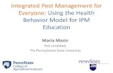 Integrated Pest Management for Everyone: Using the Health ...€¦ · Integrated Pest Management for Everyone: Using the Health Behavior Model for IPM Education Maria Mazin PhD candidate