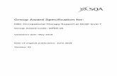 Group Award Specification for - SQAGroup Award Specification: HNC Occupational Therapy at SCQF level 7 (GP0H 15) 4 12 To gain an understanding of the centrality of occupation to the