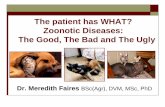 The patient has WHAT? Zoonotic Diseases: The Good, The Bad ... and Meetings... · Zoonotic Diseases Approximately 60% of human pathogens are zoonotic (Taylor et al., 2001) Approximately