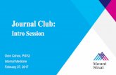 Journal Club: Intro Session - WebCommons · Club Overview and Mission Statement Background Presentation Outline Study Types Examples. Club Overview and Mission Statement. Mission