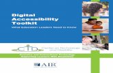 Digital Accessibility Toolkit - CoSN › sites › default › files › Digital... · Digital Accessibility Toolkit What Education Leaders Need to Know Alise Crossland Tracy Gray