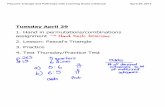4. Test Thursday/Practice Testwilson10.weebly.com/.../15615296/4.8._pascals_triangle_2.pdf · 2018-09-07 · Pascal's Triangle and Pathways with Learning Goals.notebook April 29,