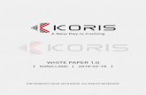 KORIS | 코리스 - A New Day is Coming › public › download › KorisWhitePaper.pdf · 2019-03-04 · koris의 사업 운 , 개발 방안 등 기재된 정가 변경될 수 있으며
