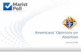 Americans’ Opinions on AbortionAmericans % Unsure. A philosophical or religious belief. A biological and scientific fact. As many Americans (46%) believe the statement “ human
