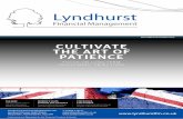 CULTIV ATE THE ART OF PATIENCE · 2020-01-22 · Pension and asset advice should be part of the divorce process CULTIV ATE THE ART OF PATIENCE INVE STMEN T OBJECTIV ES Lyndhurst Financial