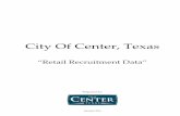 City Of Center, Texas - Texas Sized Opportunitiestexassizedopportunities.com/sites... · • As satellite TV subscribers, they regularly watch sports programming as well as their