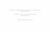 The Role of Behavioural Economics in Energy and Climate Policy · The Role of Behavioural Economics in Energy and Climate Policy EPRG Working Paper 1130 Cambridge Working Paper in