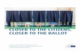 CLOSER TO THE CITIZENS, CLOSER TO THE BALLOT · EXECUTIVE SUMMARY T he European Parliament’s Spring 2019 Eurobarometer, conducted three months ahead of the European elections, shows
