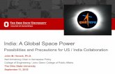 India: A Global Space Power - Astronomynahar/leap/Horack-leap19.pdfMangalyaan (Mars Orbiter Mission) PSLV launch, 298 day transit, orbit insertion 24 Sept 2014. $73M mission. First
