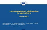 Technologies for digitisation in agricultureict-agri.eu/sites/ict-agri.eu/files/deliverables/25-Joel_Bacquet.pdf · Technologies for digitisation in agriculture 24/11/2017 Joël Bacquet