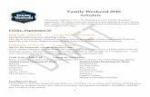 Family Weekend 2018 Schedule - Parent & Family Programs › sites › default › files › ... · Family Weekend 2018 Schedule The events noted in Yellow are included in your Family