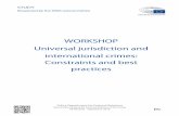 Universal jurisdiction and international crimes ... · Jurisdiction and international crimes –constraints and best practices); Florian JEßBERGER, Professor of Criminal Law, Faculty