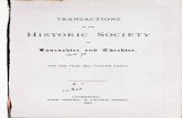 OF THE HISTORIC SOCIETY · transactions of the historic society of an& for the year 1884. volume xxxvi. - ' liverpool: adam holden, 18, church street. 1887.